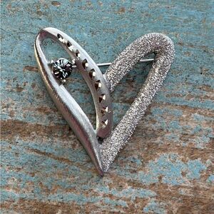 Brighton Elegant Silver Heart Brooch